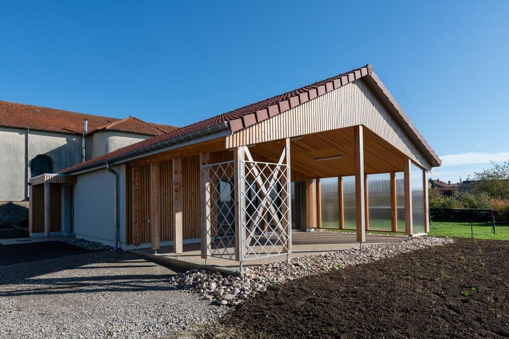 Extension ossature bois, Maison des assistantes maternelles , Vosges, Houecourt, 1 - Martin Charpentes