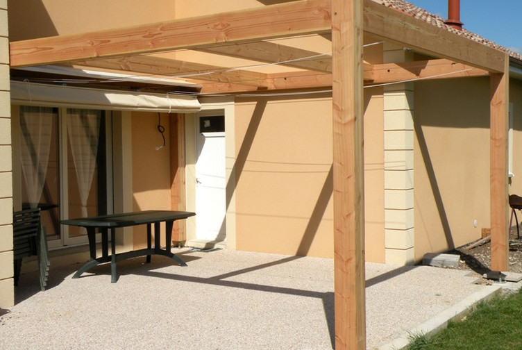 pergola bois avec toile