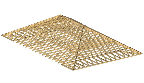 Plan charpente fermette 4 pans