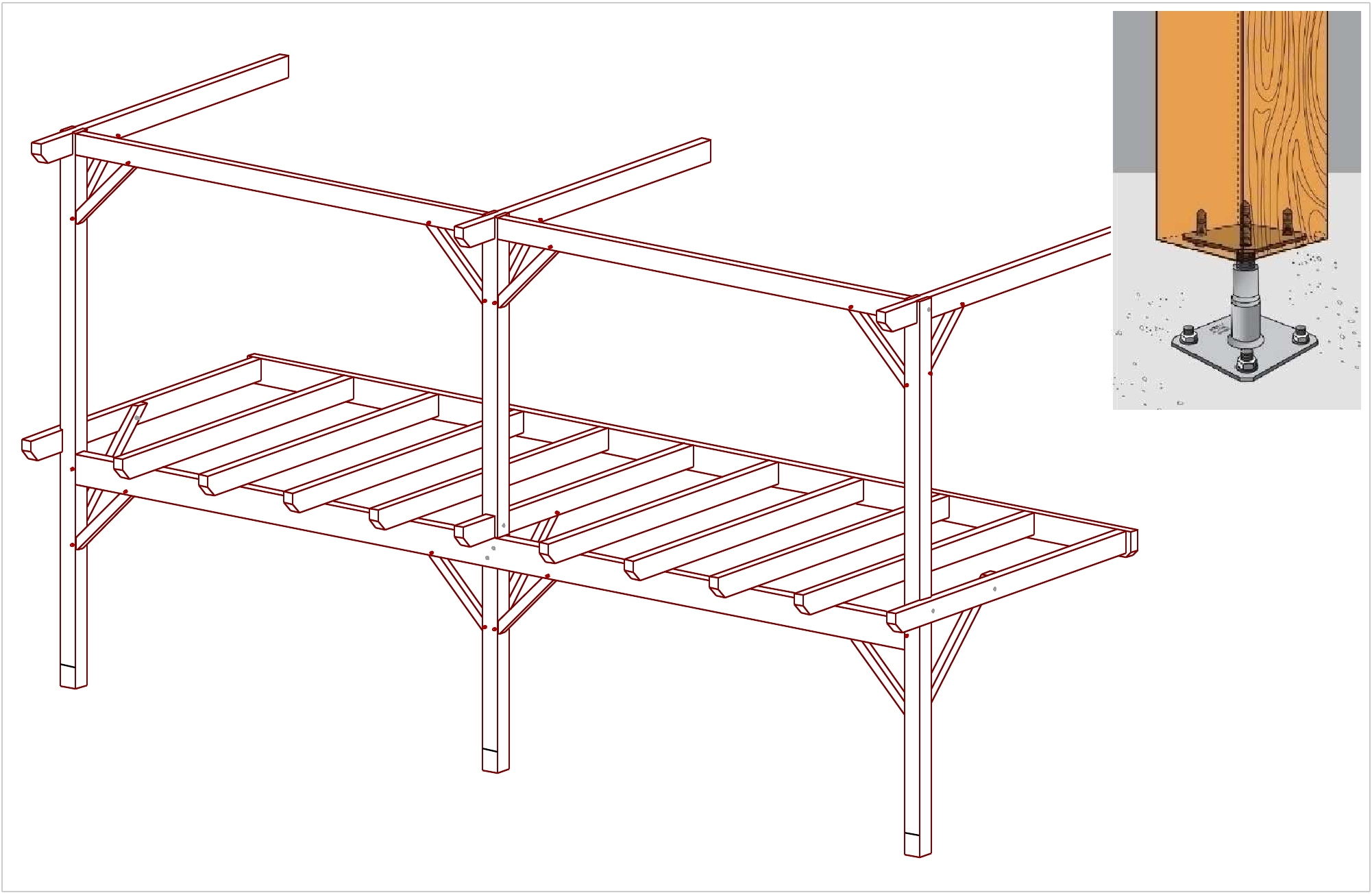 Schema Plan Terrasse Sur Pilotis Terrasse sur pilotis: terrasse sur structure bois - Martin charpentes
