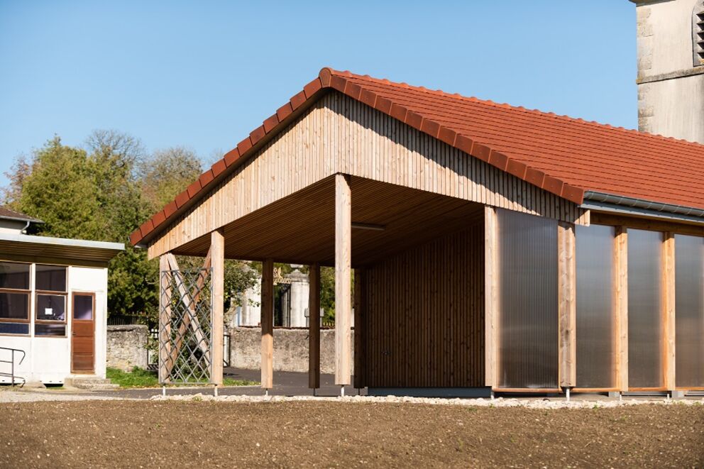 Extension ossature bois, Maison des assistantes maternelles , Vosges, Houecourt, 11 - Martin Charpentes