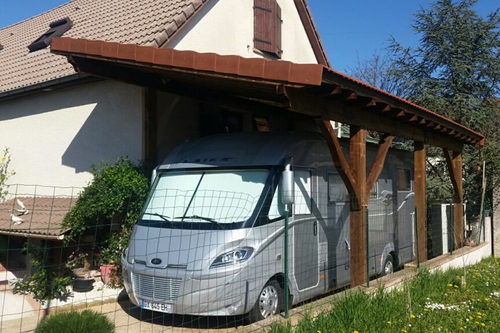 Charpente traditionnelle, Abri camping-car, Cote d'Or, Gevrey-Chambertin, 20170327_162345_resized - Martin Charpentes