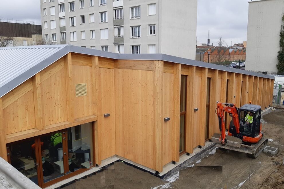 Charpente traditionnelle, Pôle périscolaire et motricité - Ecole Cachin , Ile de France, Romainville, périscolaire Romainville - Martin Charpentes