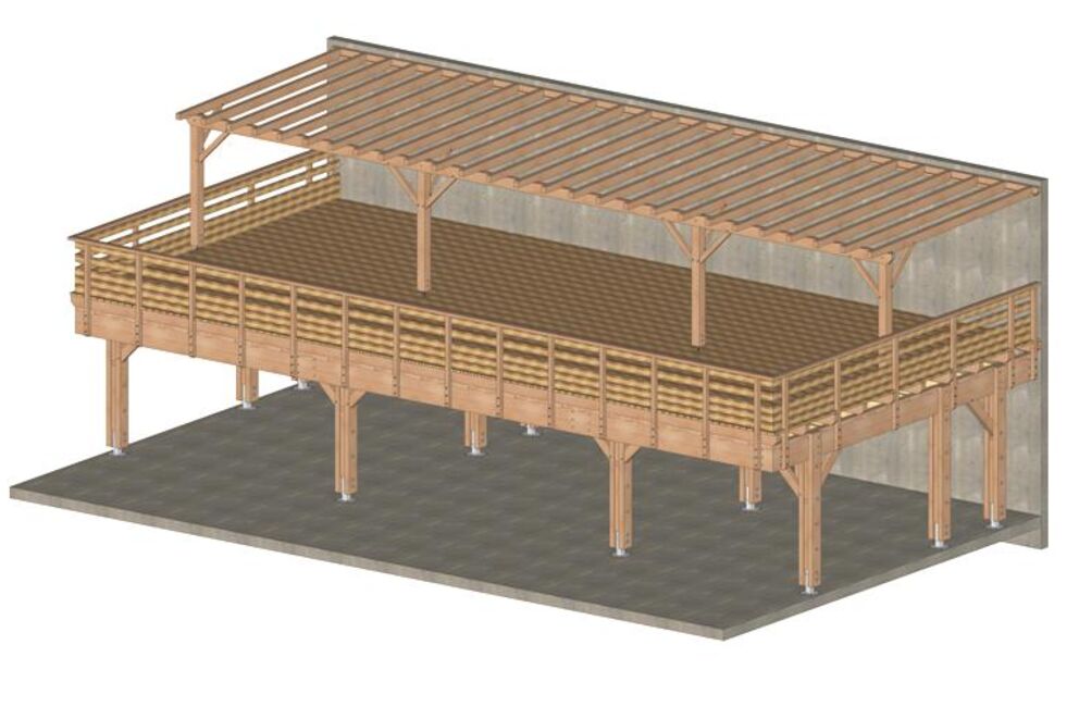 Charpente traditionnelle, Pergola en douglas, Meurthe et Moselle, 3_35 - Martin Charpentes