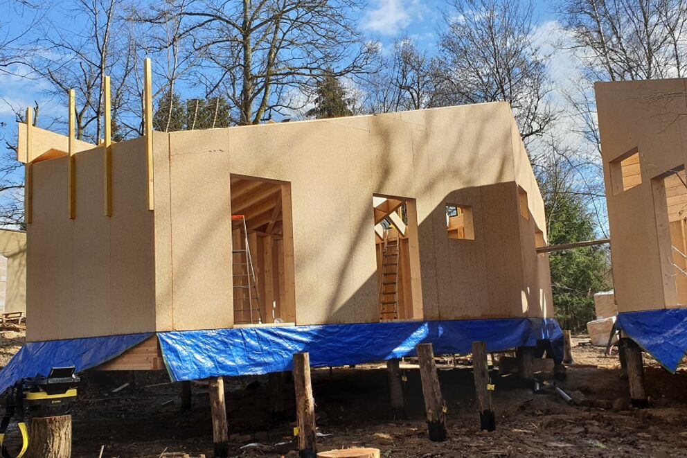 Charpente traditionnelle, Poursuite des travaux au Château de Guedelon, Yonne, Treigny, château de Guedelon - Martin Charpentes