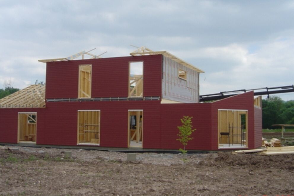 Maison individuelle, Montage d'une ossature, Meurthe et Moselle, NEUVILLER SUR MOSELLE, 460_10 - Martin Charpentes