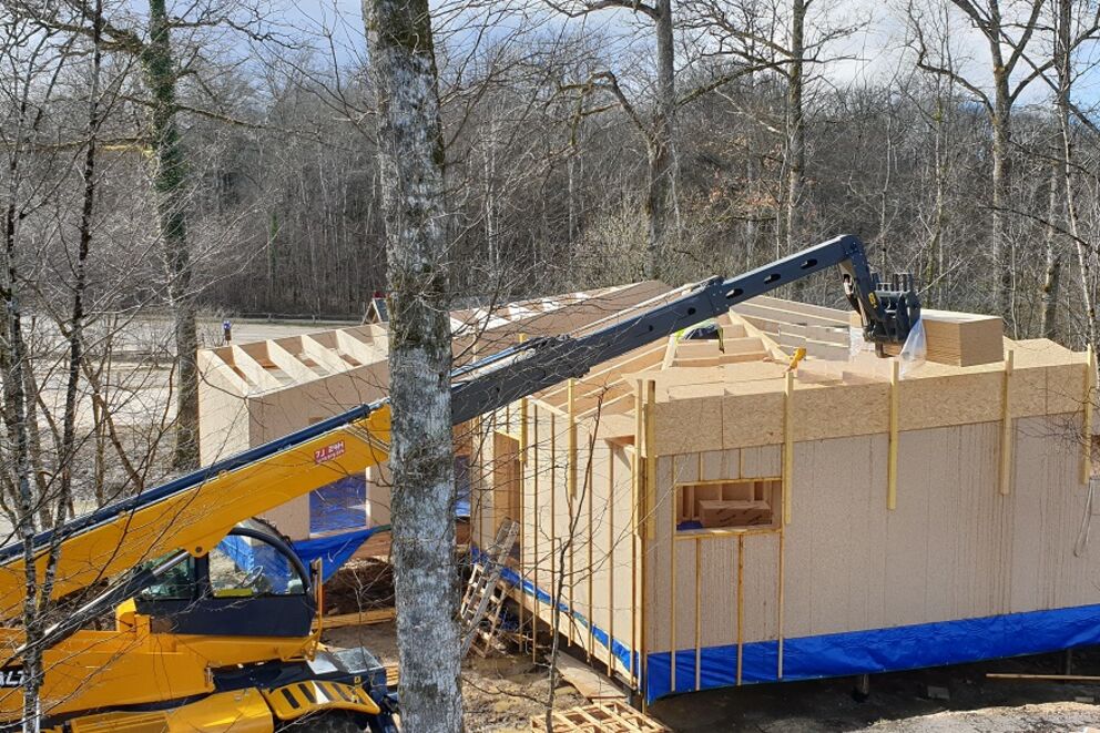 Charpente traditionnelle, Poursuite des travaux au Château de Guedelon, Yonne, Treigny, château de Guedelon - Martin Charpentes