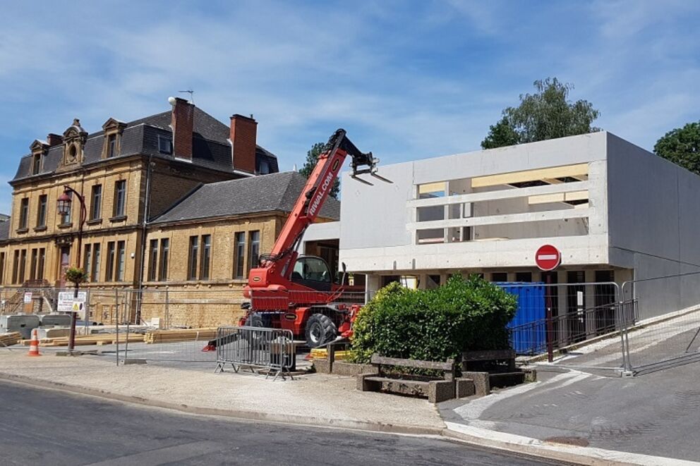 Charpente traditionnelle, Les chantiers de l'été, 5-extension_mairie_vivier_au_court - Martin Charpentes