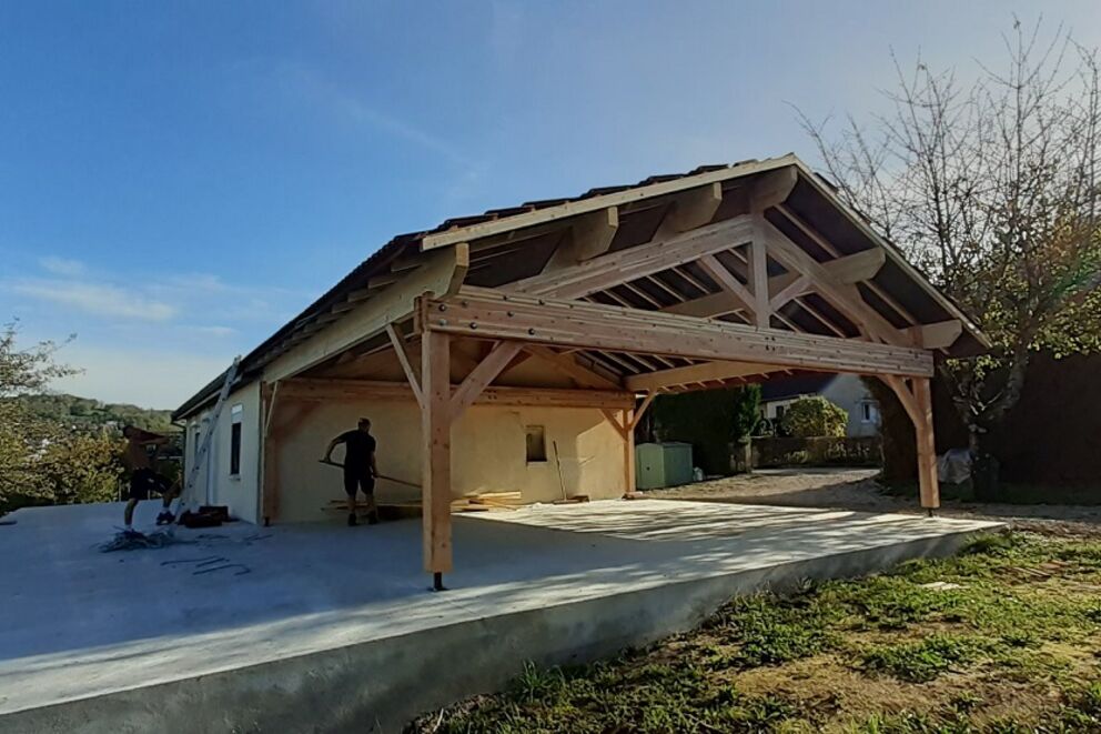 Charpente traditionnelle, Abri , Doubs, Baumes Les dames , abri  - Martin Charpentes