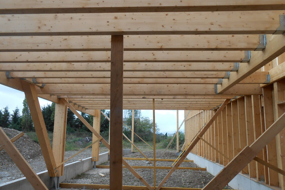 Panneaux CLT, Bâtiment en structure bois , Kingersheim, dscn1439_0 - Martin Charpentes