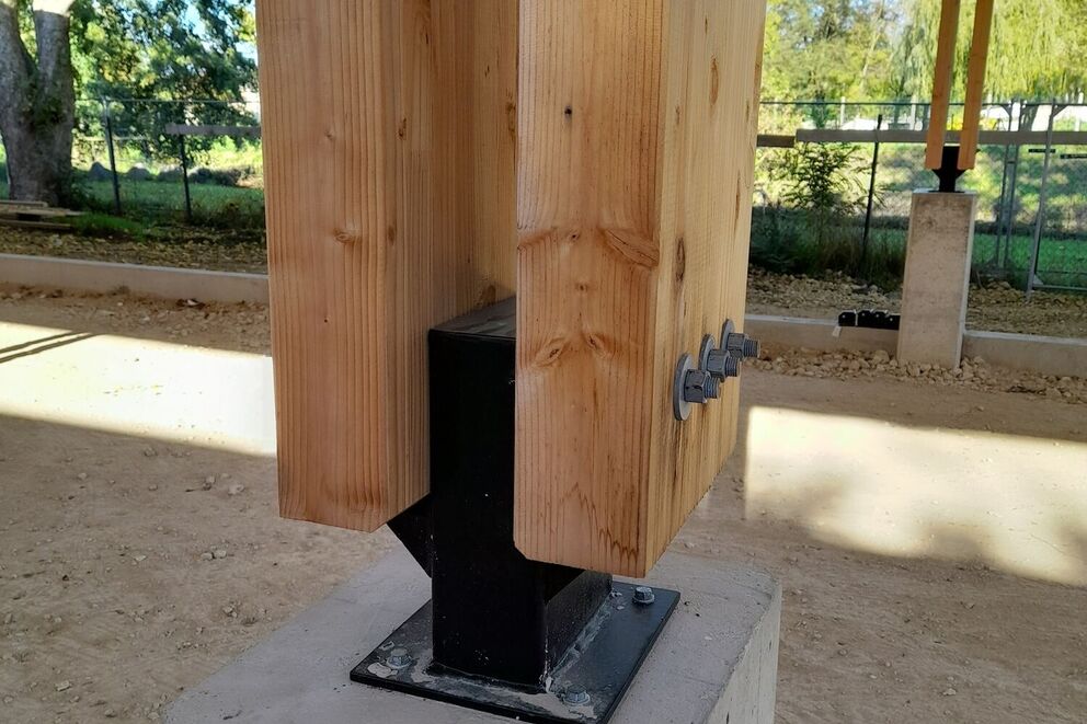 Charpente traditionnelle, Hangar de la base nautique André Vecker, Meurthe et Moselle, Toul, hangar 2 - Martin Charpentes