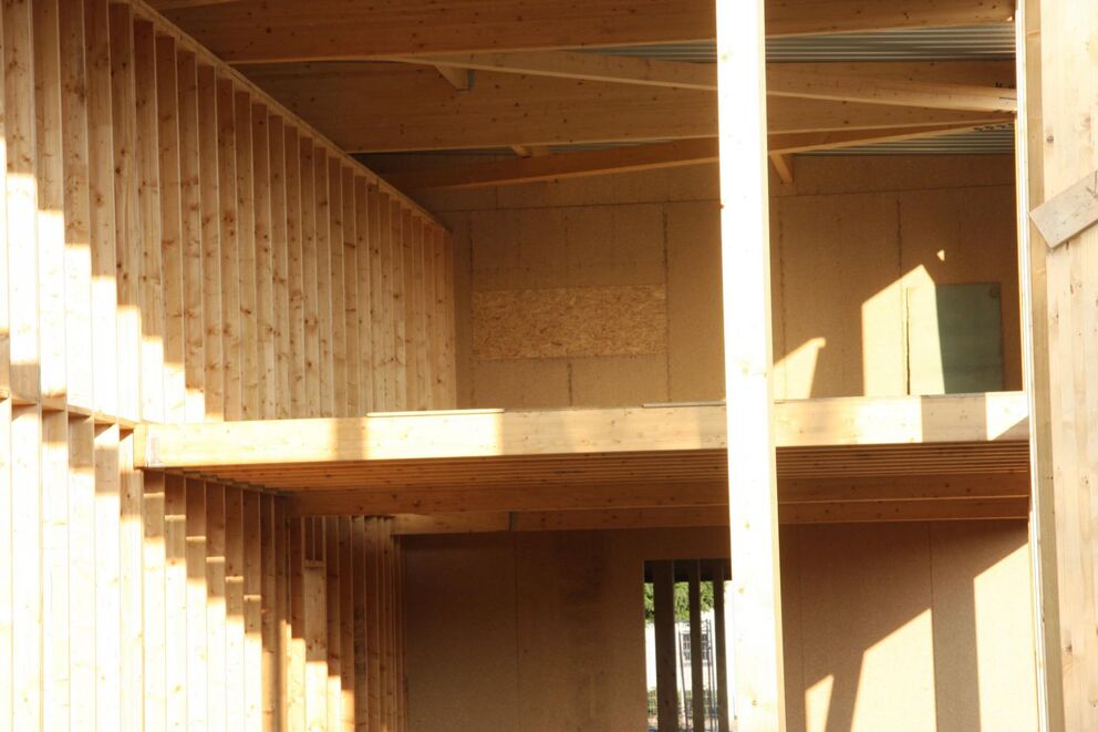 Panneaux CLT, Bâtiment en structure bois , Kingersheim, img_0376_2 - Martin Charpentes