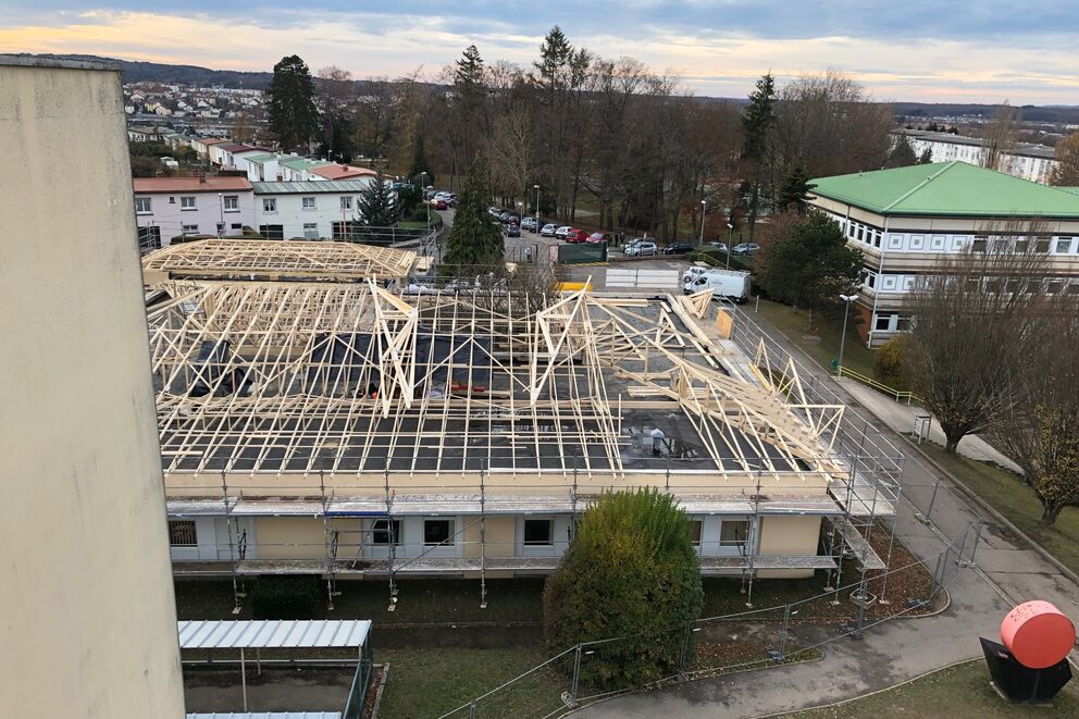 Charpente industrielle, Lycée Pierre Mendes France, Vosges, Epinal, lycee Pierre Mendes France - Martin Charpentes