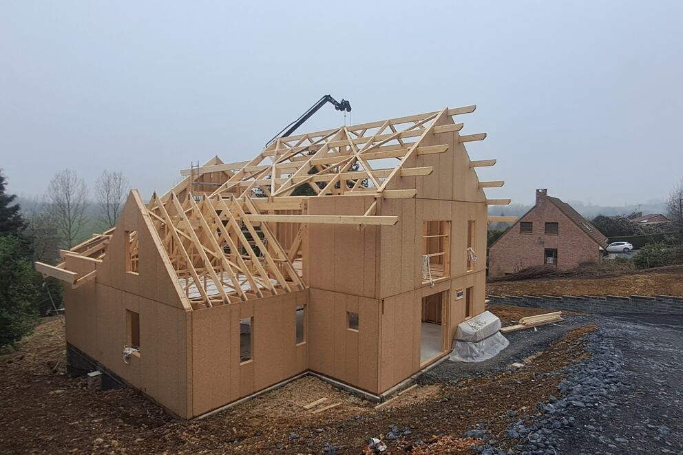 Maison individuelle, Pavillon ossature bois , Nord, Sebourg, sebourg_2 - Martin Charpentes