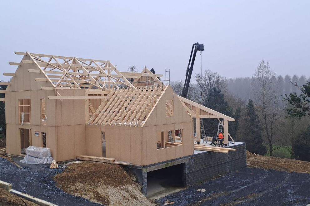 Maison individuelle, Pavillon ossature bois , Nord, Sebourg, sebourg_6 - Martin Charpentes