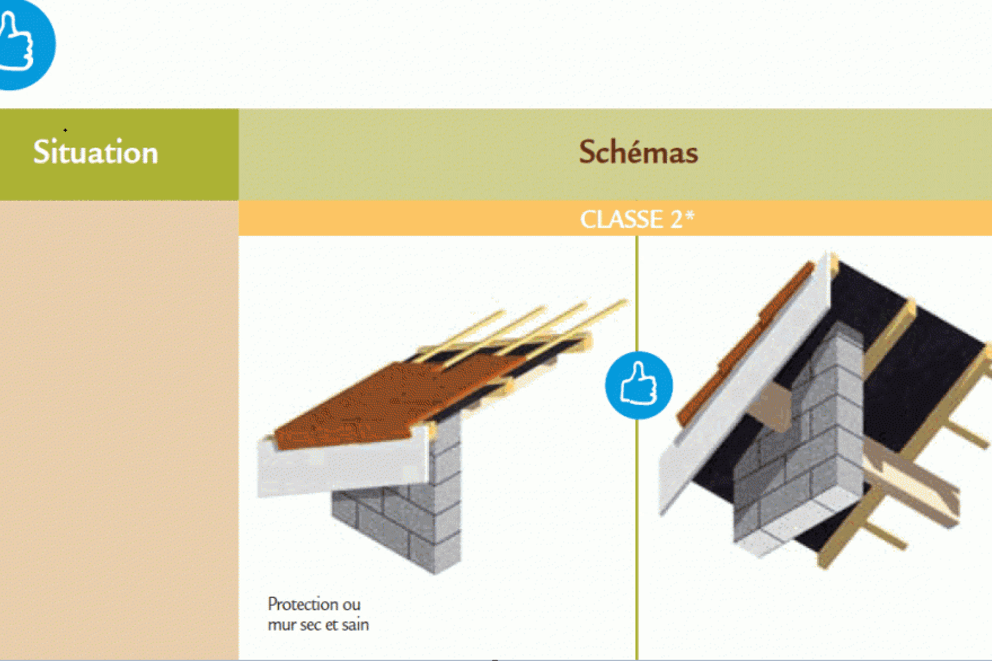 Durabilité des ouvrages bois - les pannes murs secs et sains 