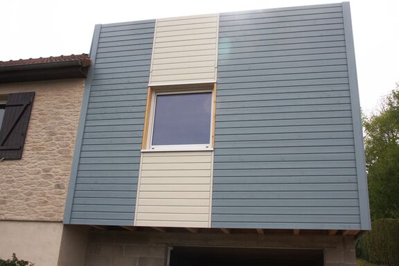 Extension ossature bois, Extension d'une maison, Marne, BERRU, 537 - Martin Charpentes