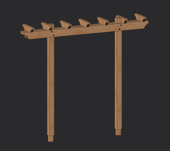 Pergola bois 2 poteaux - pergola – martin charpentes