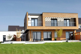 Construction bois Est de la France : maison individuelle contemporaine, Moselle - Martin charpentes