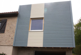 Entreprise de construction Grand Est : extension en ossature bois d’une maison, Marne – Martin charpentes
