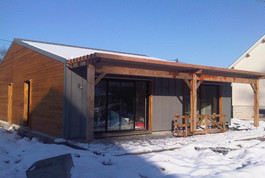Entreprise construction maison en bois : pavillon ossature bois, maison individuelle, Marne - Martin charpentes