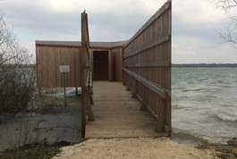 Entreprise construction  en bois : observatoire ornithologique de la pointe aux chênes, Meuse - Martin charpentes