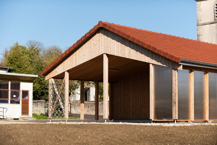 Extension ossature bois, Maison des assistantes maternelles , Vosges, Houecourt - 11 - Martin Charpentes
