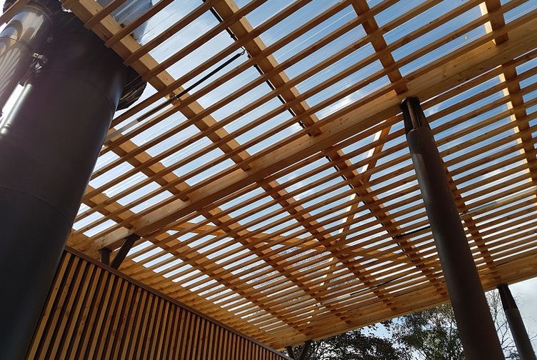 Extension ossature bois, Piscine "plein soleil", Moselle, Maizières-Les-Metz - 20191003_134129 - Martin Charpentes