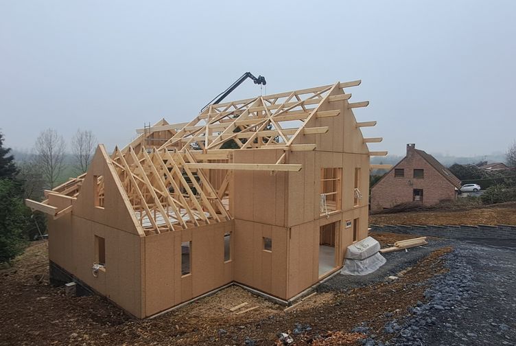 Maison individuelle, Pavillon ossature bois , Nord, Sebourg - sebourg_2 - Martin Charpentes
